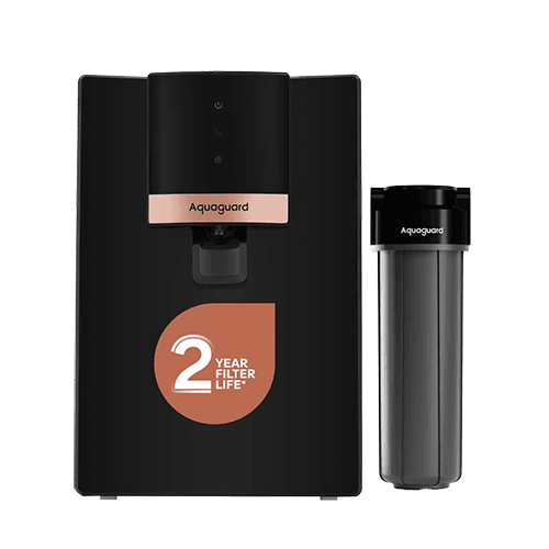 Eureka Forbes Aquaguard Enrich Neo Water Purifier with 9 Stage Purification 2 Year Filter Life UV e-Boiling  6 Litres Storage (ENRICH NEO UV+UF 2X) Black